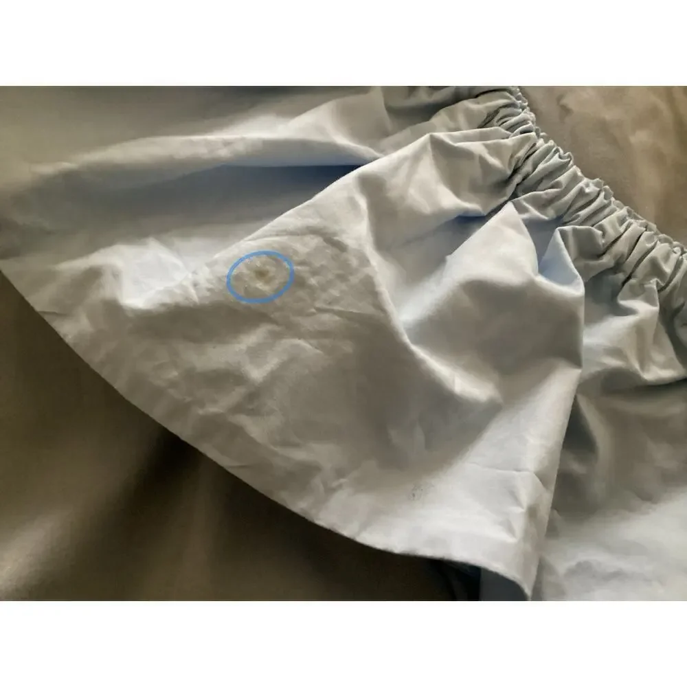 H & M Baby Blue Maxi Ruffle short sleeve dress women’s Small - Picture 4 of 7